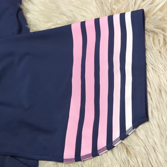 *new with tags* Addison Bay Navy Cropped Leggings with Pink Stripes size 4X - Picture 6 of 6